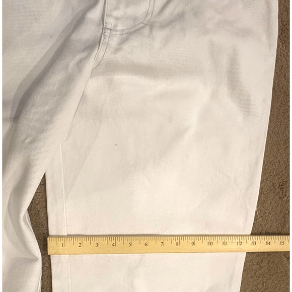 Vintage BOSS Jeans Mens White Baggy Wide Leg 30x32 JNCO Style Made in USA - Picture 10 of 11